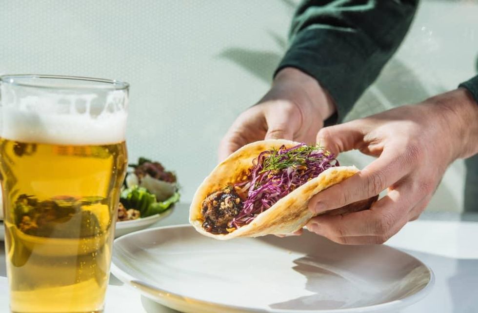 Politan Row Kin brisket roti wrap