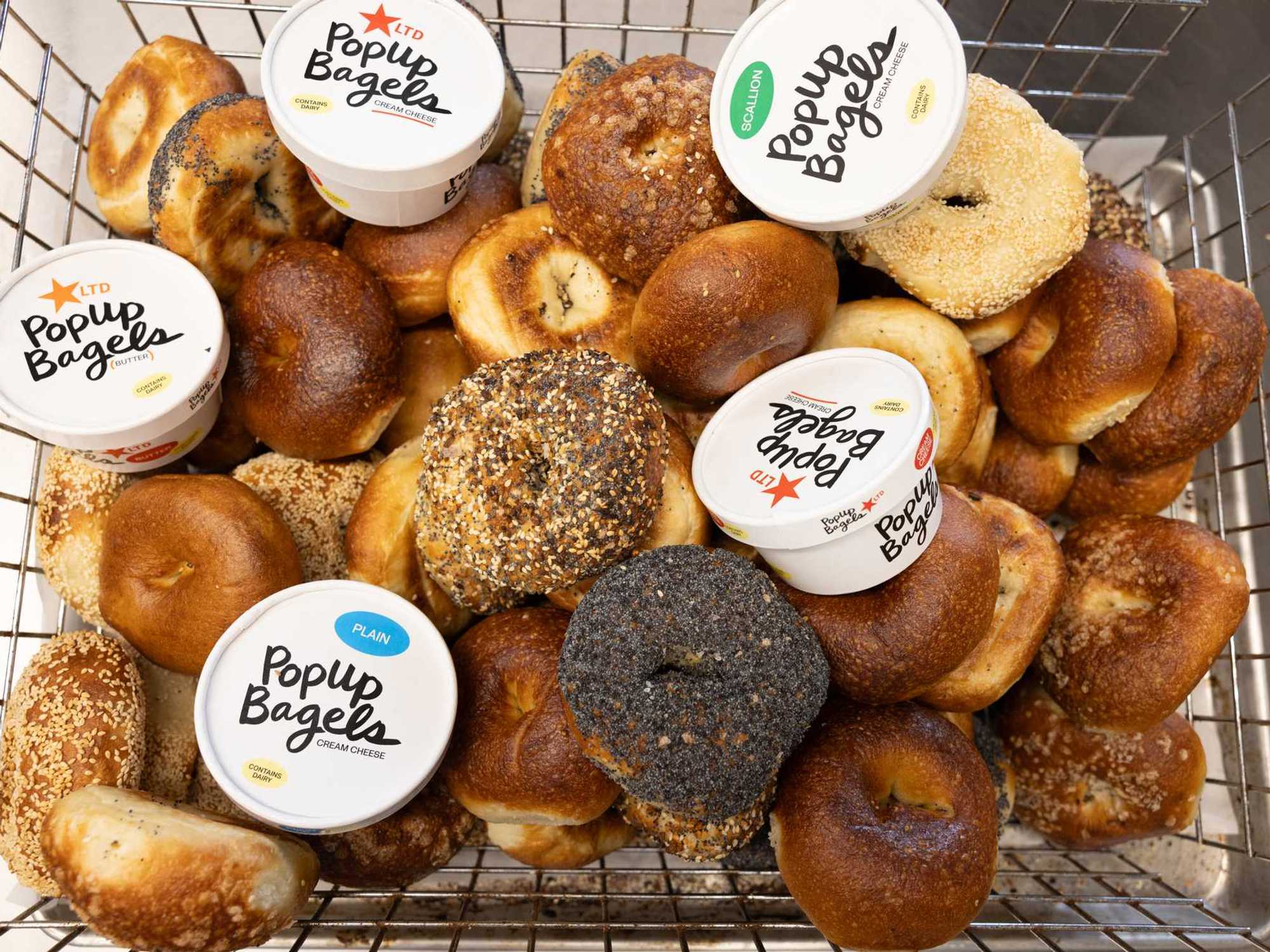 PopUp Bagels food spread