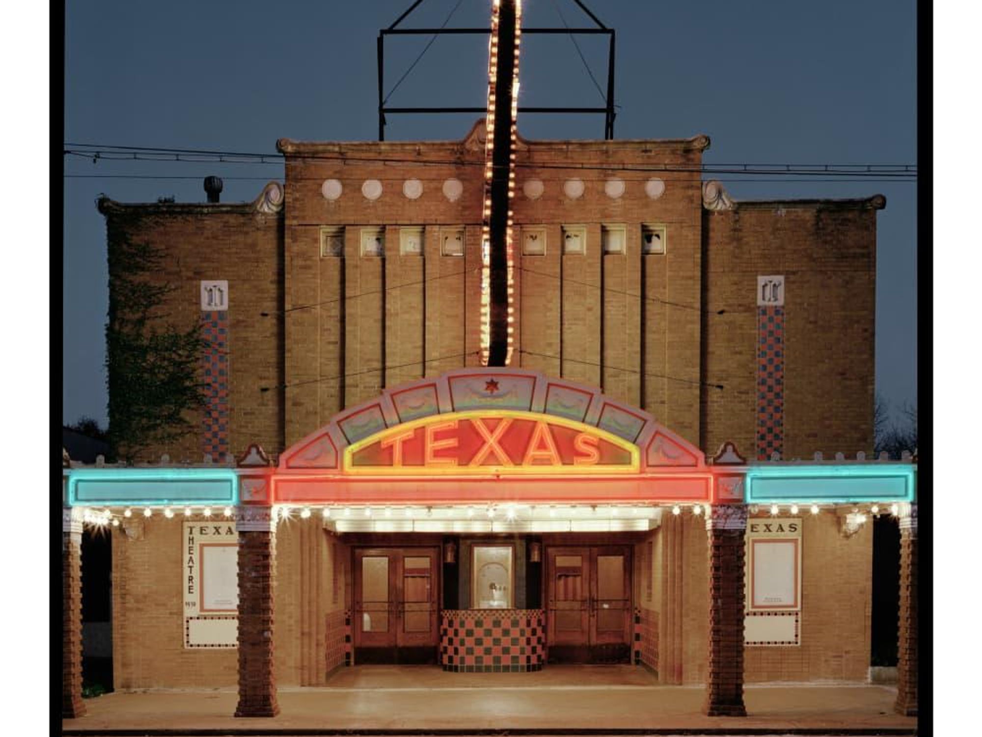 poster 2014 Texas Book Festival photo of Texas Theater in Seguin by Dan Winters
