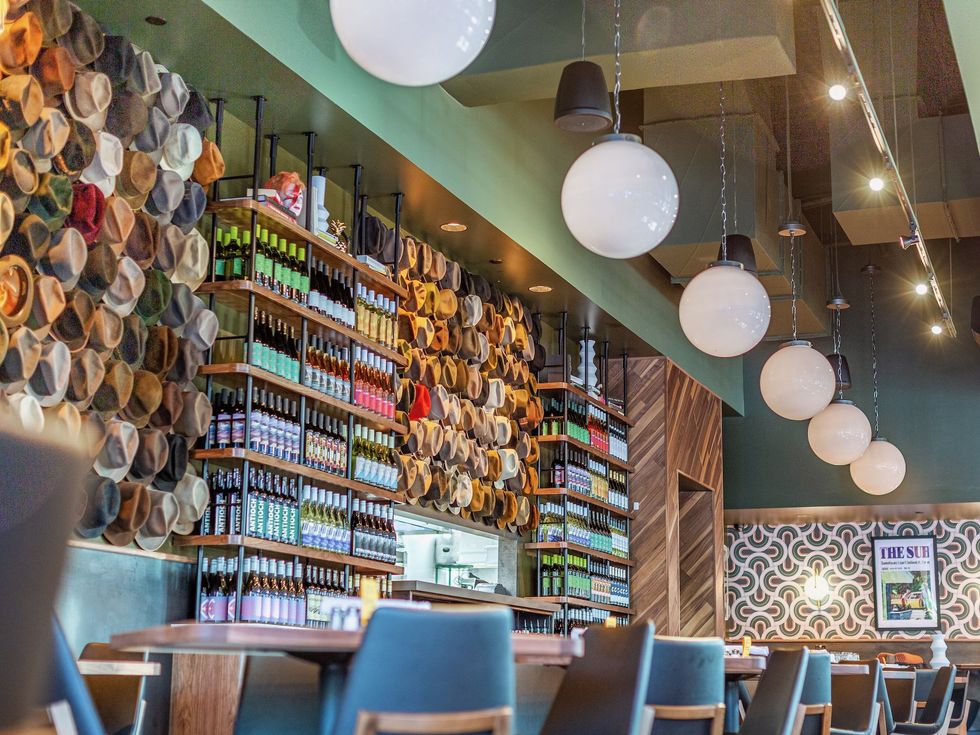 Buzzy wine barcafehappy hour fave tips hat to Houston icon Howard