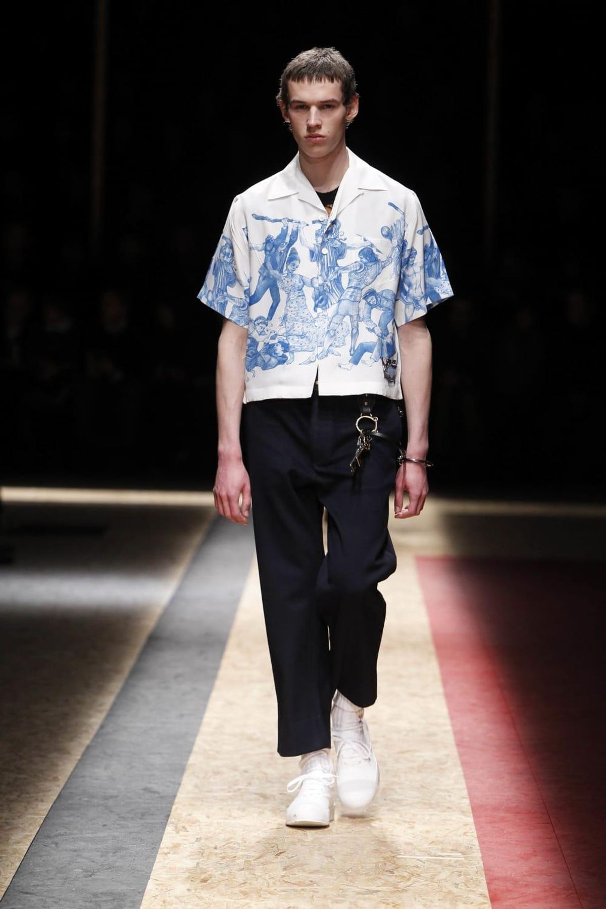 The Prada fall menswear collection features intricate prints by Berlin  artist Christophe Chemin. - CultureMap Houston