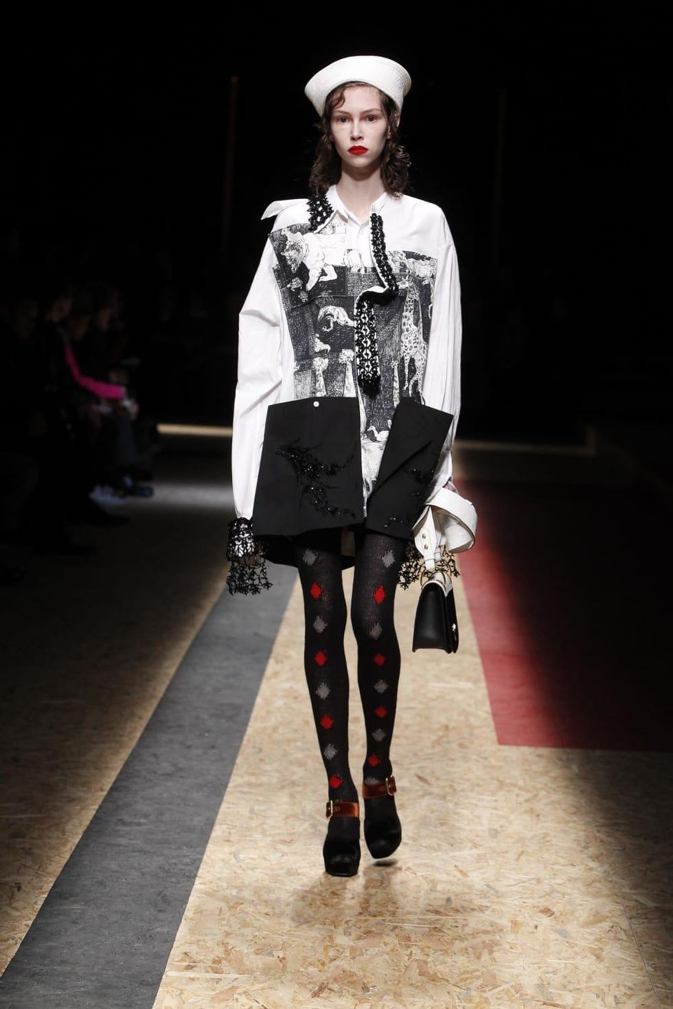 Prada menswear show with women's look in Milan January 2016