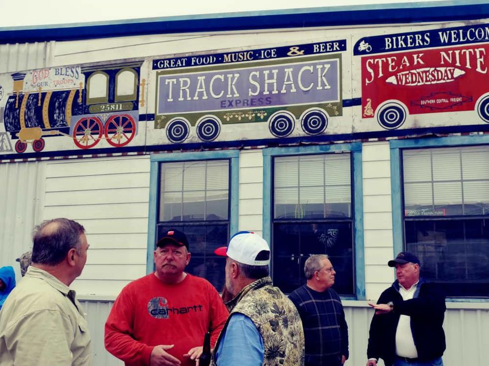 President Bush train 4141 procession Spring Track Shack
