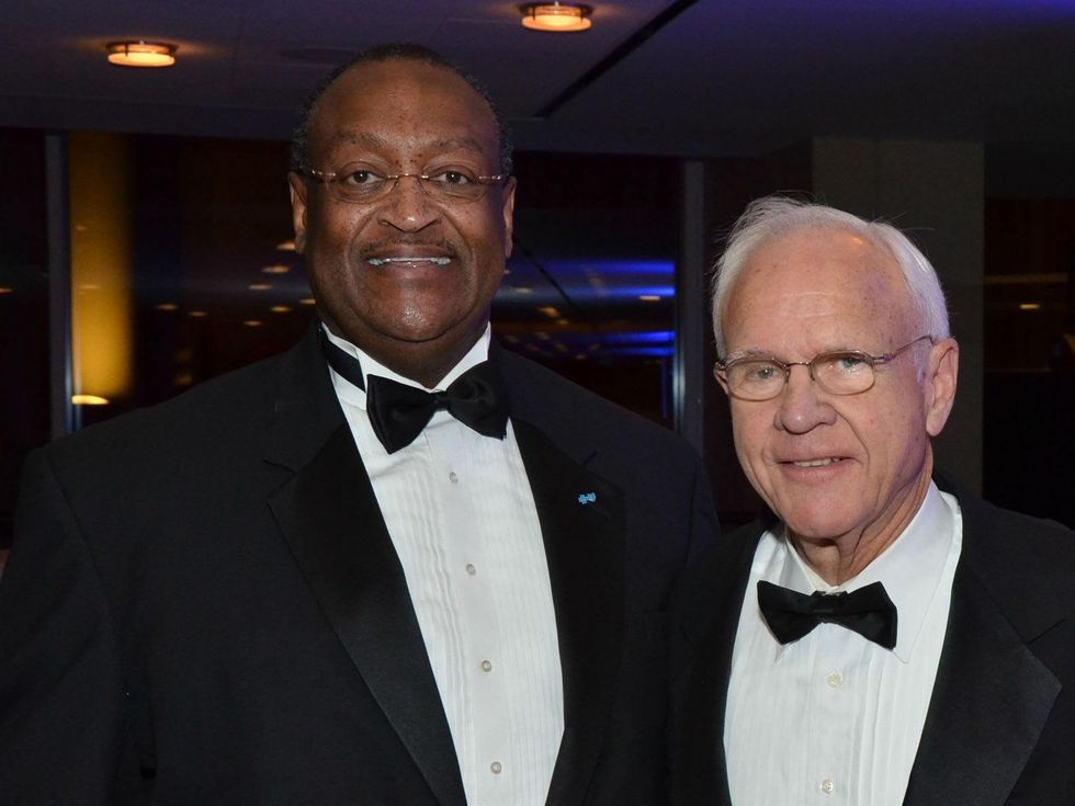 Preston Johnson, left, and Oliver Pennington at the Hispanic Chamber of Commerce Gala November 2014