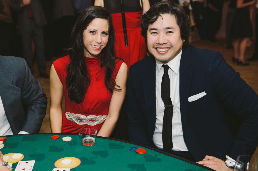 Price Stevens and Alan Cho at Houston Symphony Young Professionals Backstage's Luck be a Lady event November 2013