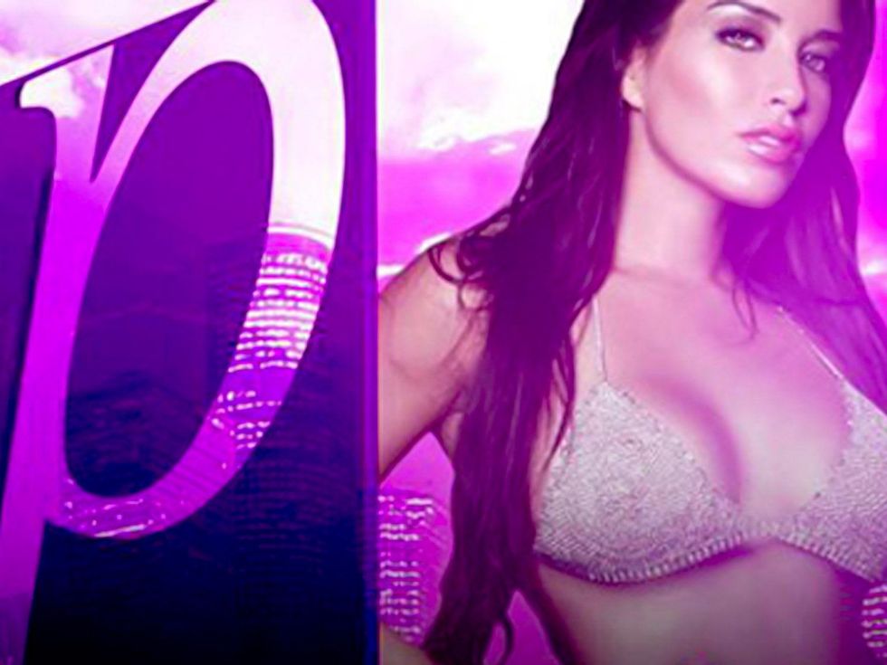 Privilege Club Houston strip club with stripper and Houston skyline