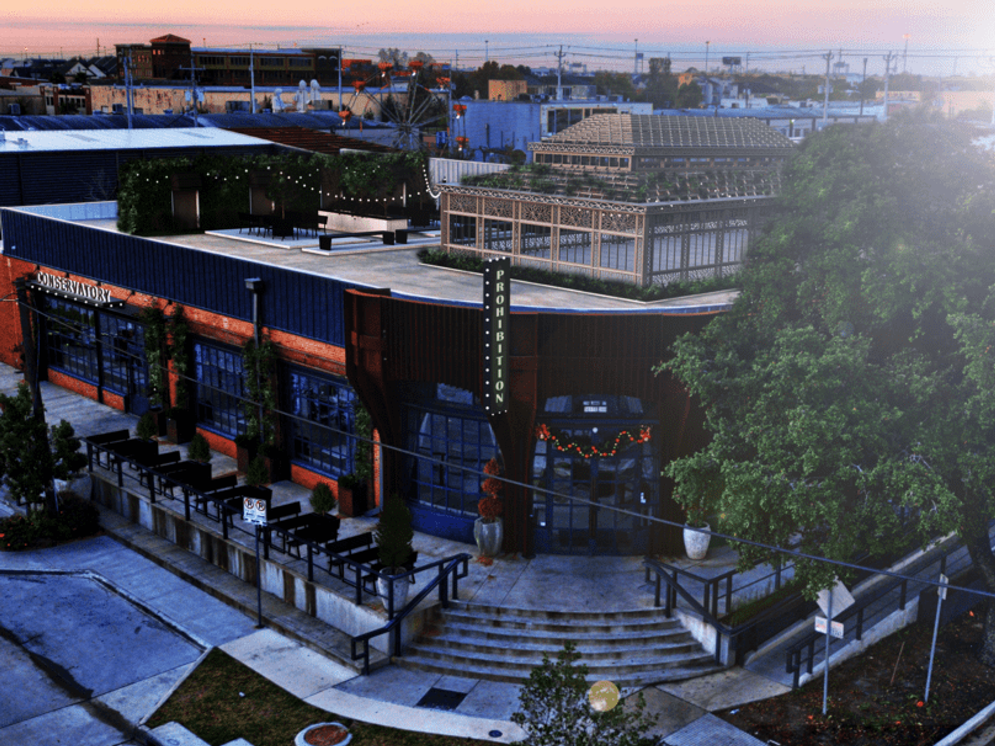 Prohibition Conservatory EaDo rendering