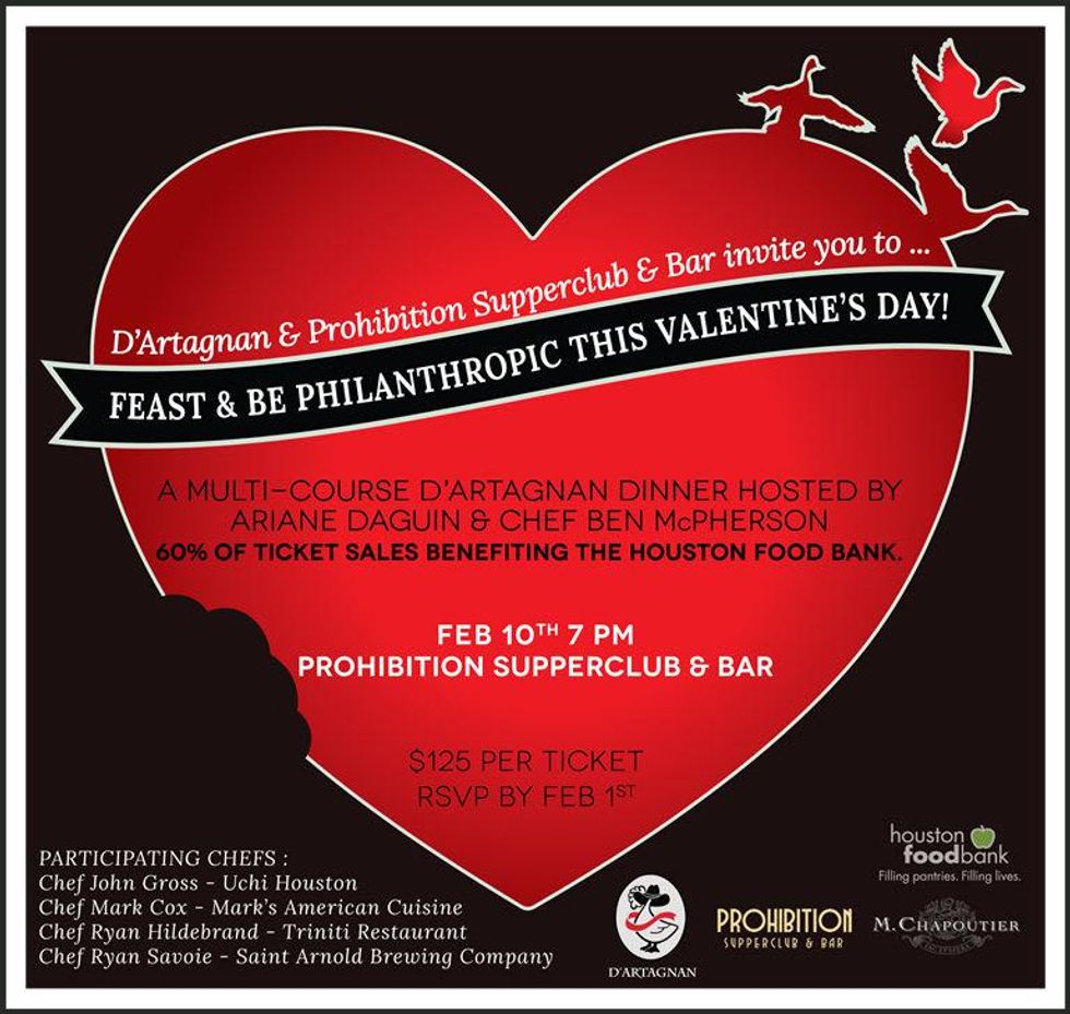 Prohibition D'Artagnan dinner flyer