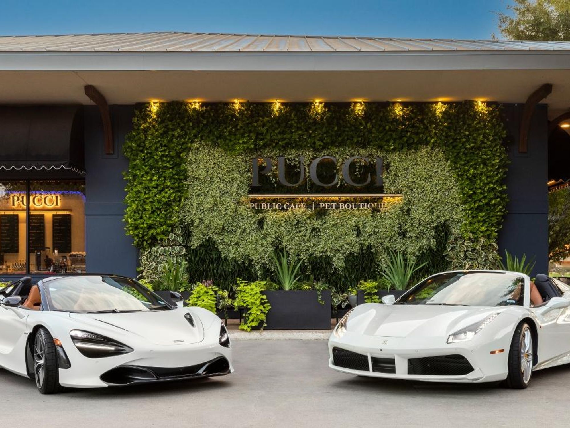 Pucci entrance luxury cars