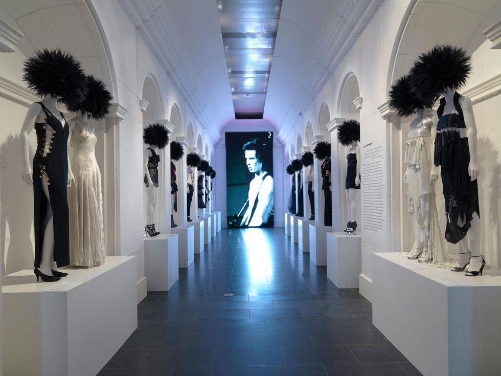 Punk Fashion at The Met May 2013 A gallery at the Met\u2019s new exhibit, with Sid Vicious video in background