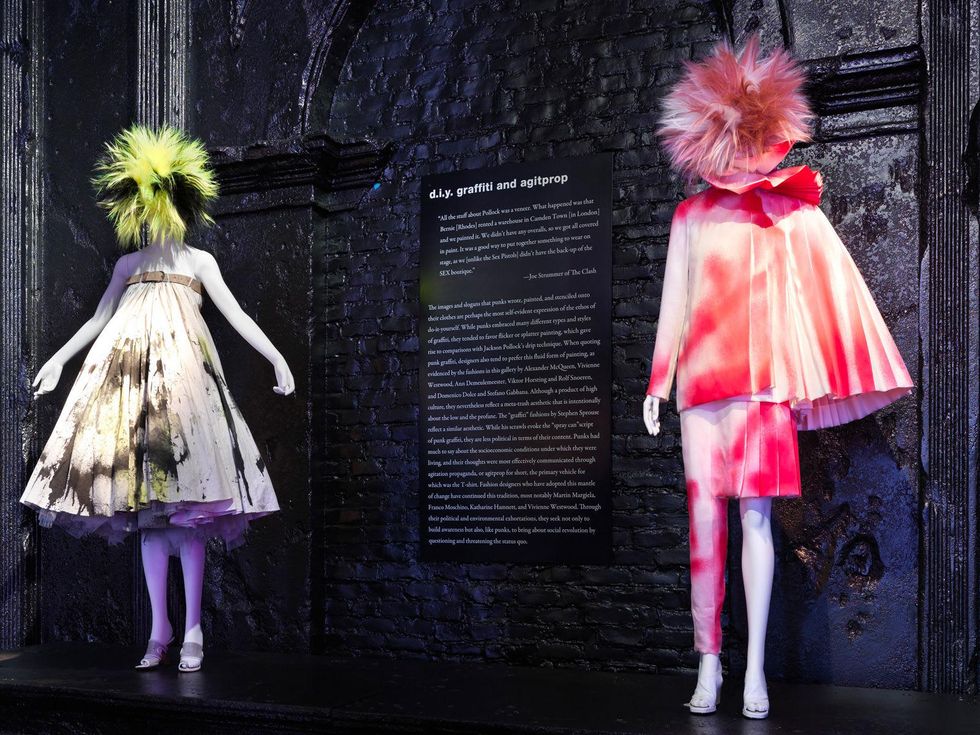 Punk Fashion at The Met May 2013 The Met shows off Alexander McQueen's spray-painted ensembles
