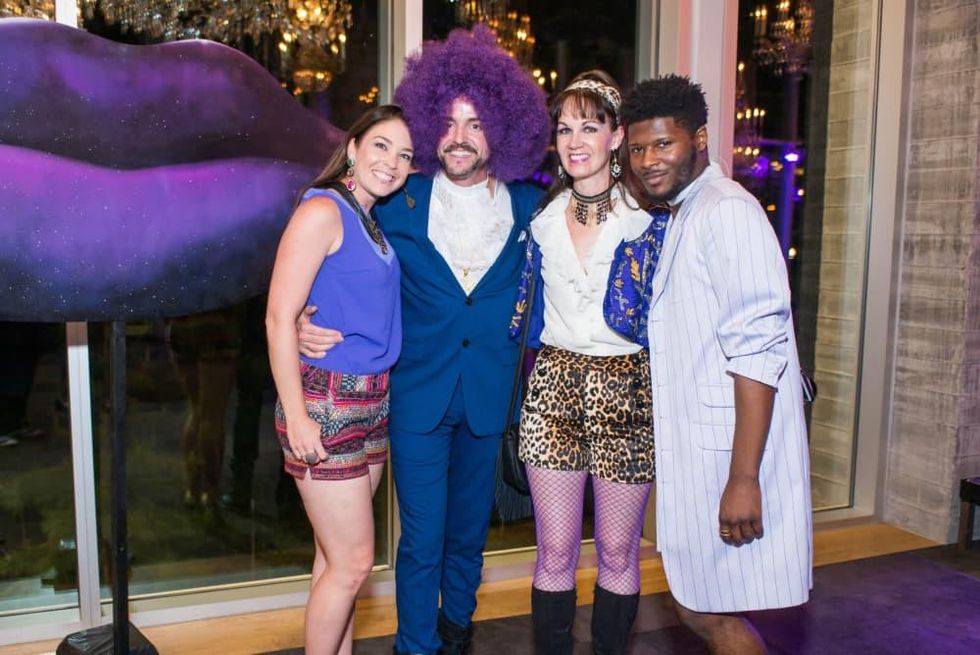 Purple party, Jaquel Andrews, Fritz McDonald, Beth Muecke, Joubaier Joubert