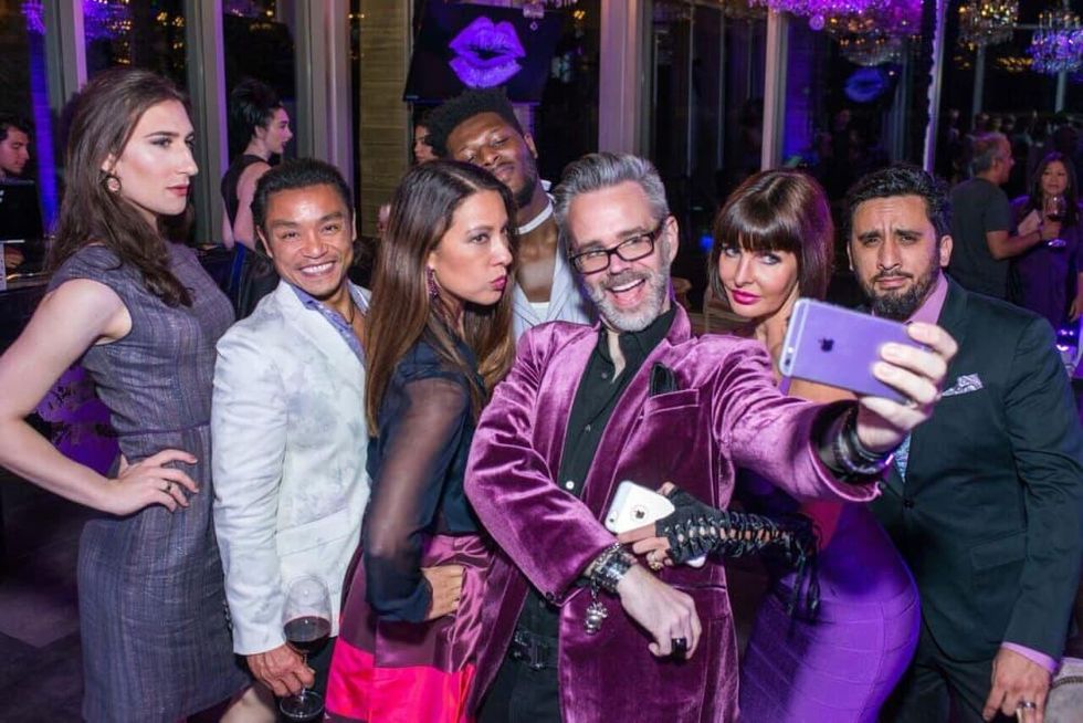 Purple party, Victoria Hellyer, Ngoan Henderson, Anika Jackson, Michael Pearce, Staci Henderson, Omar Mejia