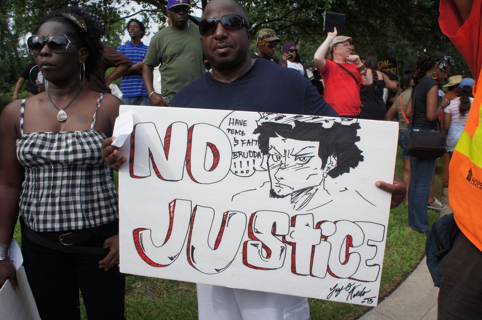 Quanell X Trayvon Martin River Oaks Protest stand your ground George Zimmerman