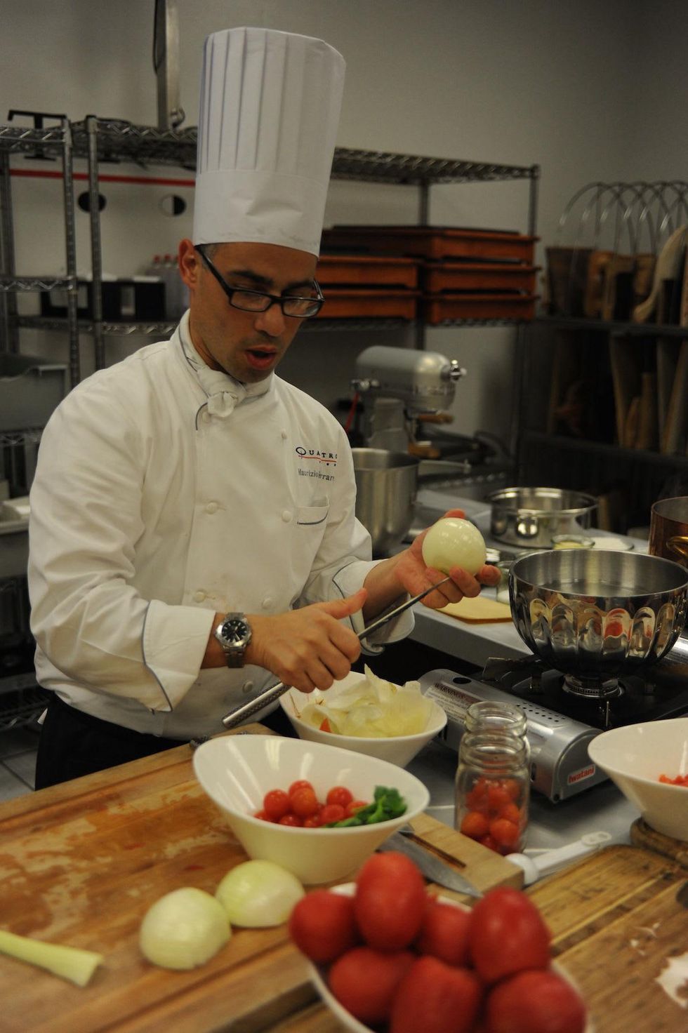 Quattro cooking class Maurizio Ferrarese