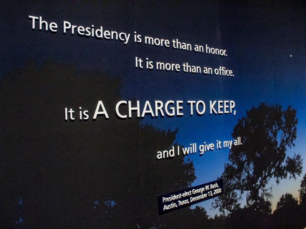 Quote at George W. Bush Presidential Center in Dallas