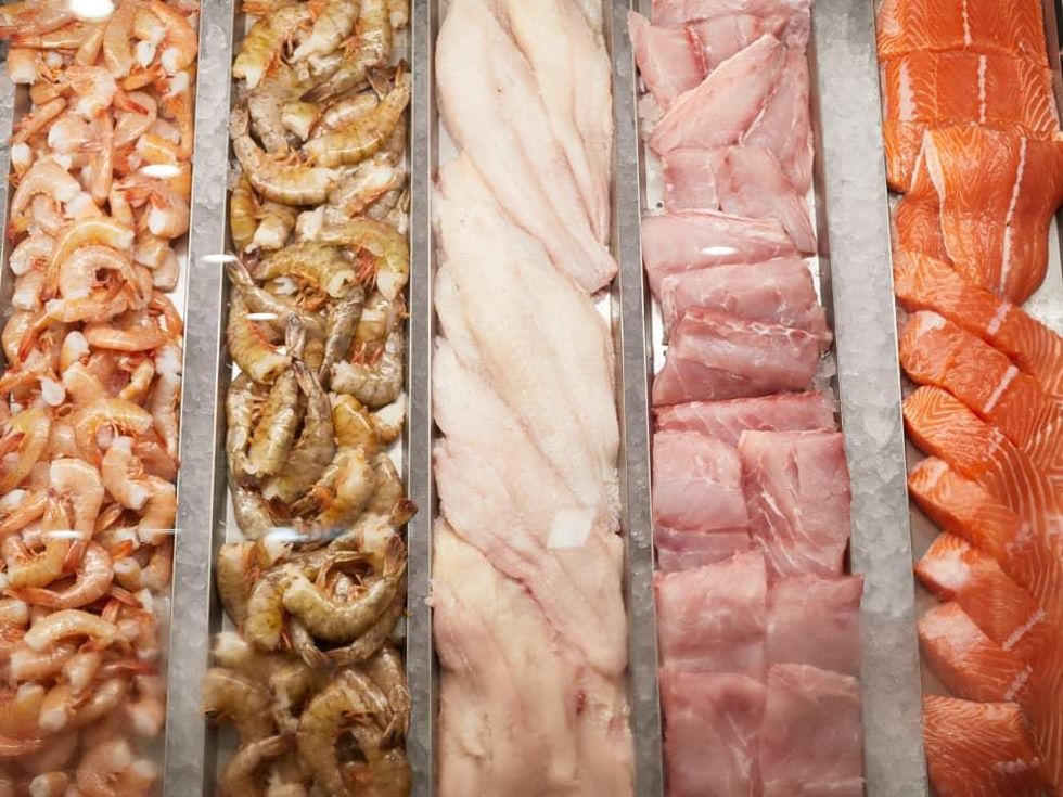 R-C Ranch butcher shop seafood case