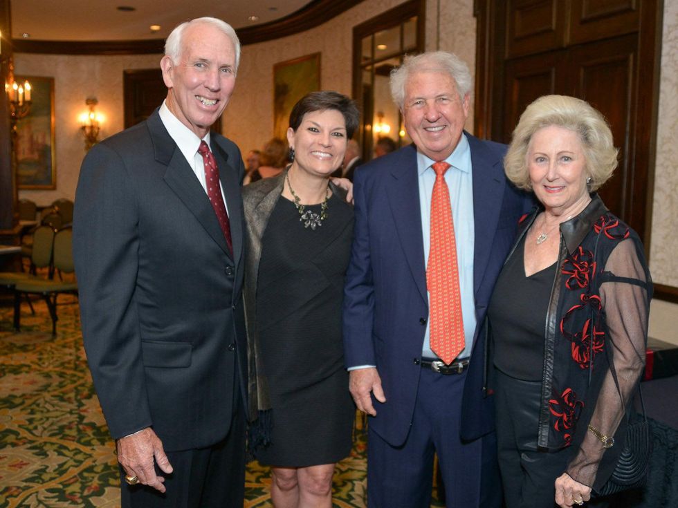 R.C. Slocum dinner, March 2013, R.C. Slocum, Nel Slocum. Mike Cone, Joann Cone