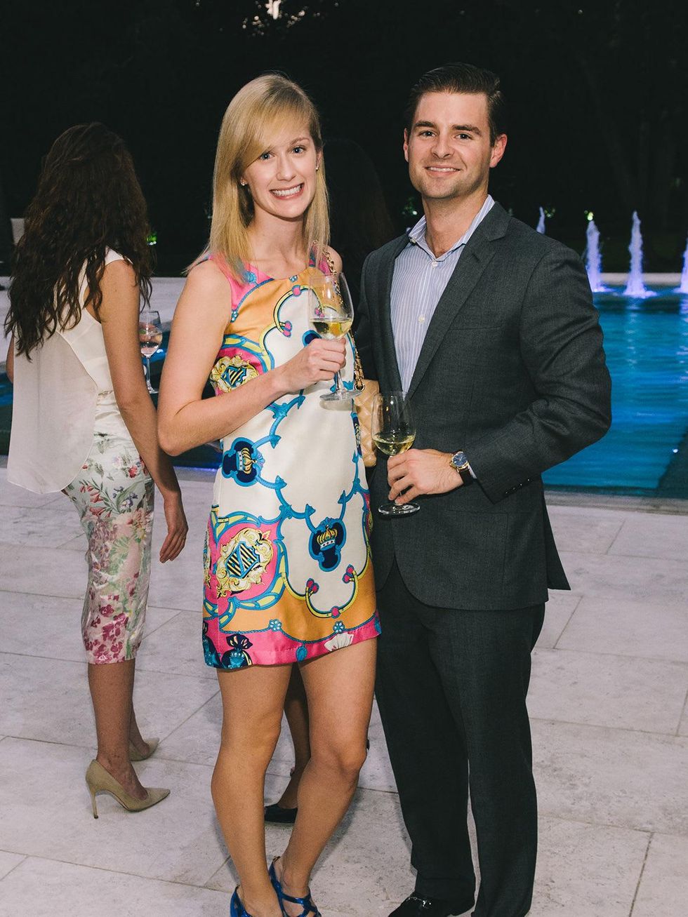 Rachel Kelting and Gregory Patrinely at The Memorial Hermann at the Under the Boardwalk kickoff party