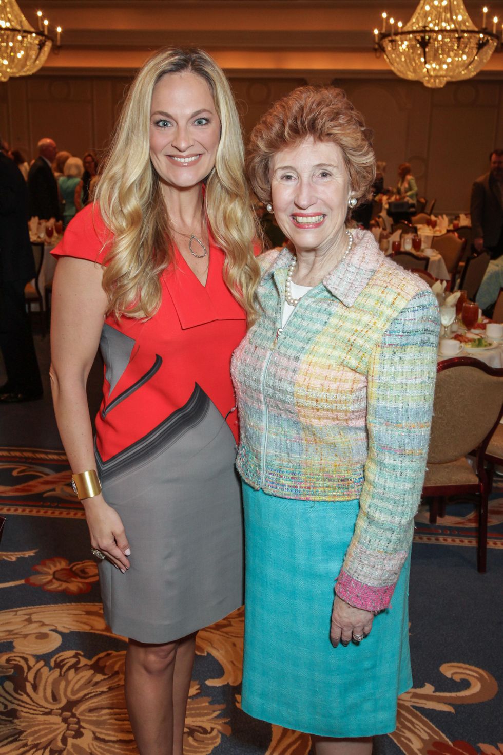 Rachel Regan, left, and June Stobaugh at the Houston Hospice butterfly luncheon April 2015