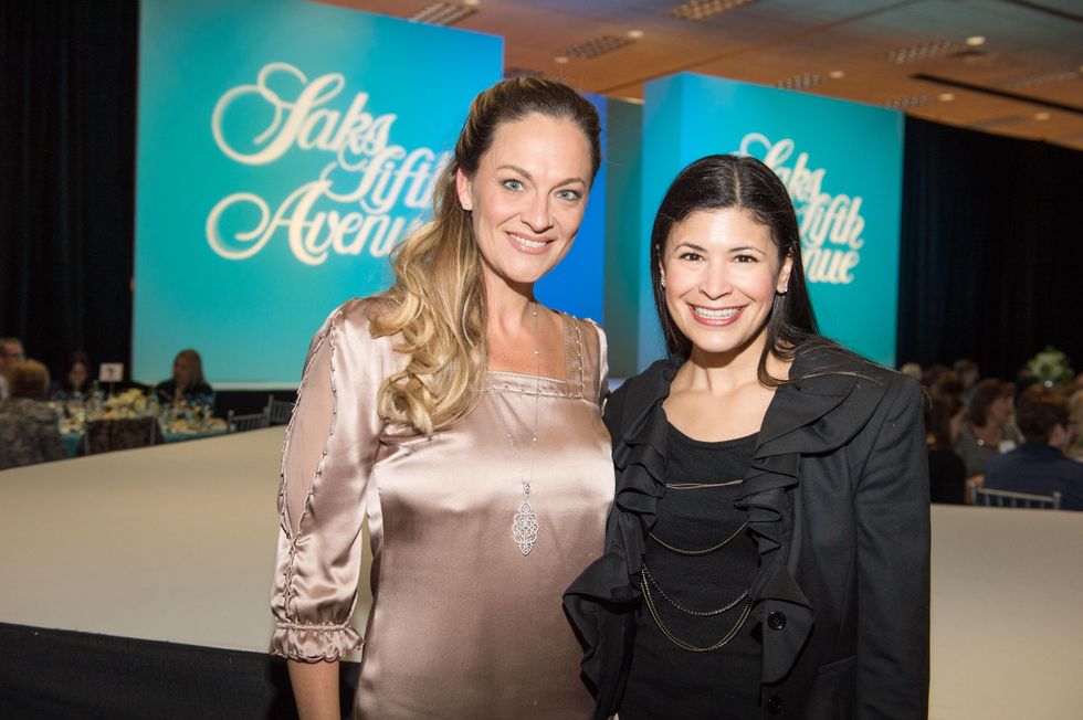 Rachel Riggin, left, and Kristy Bradshaw at the Nutcracker Market Saks luncheon and fashion show November 2014
