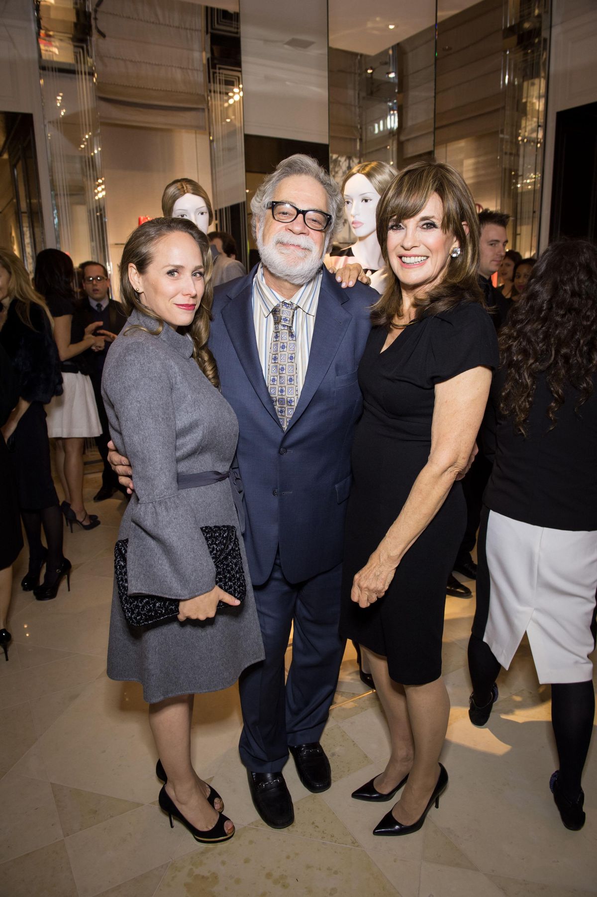 Linda Gray (right) with Dallas executive producer Ken Topolsky and ...