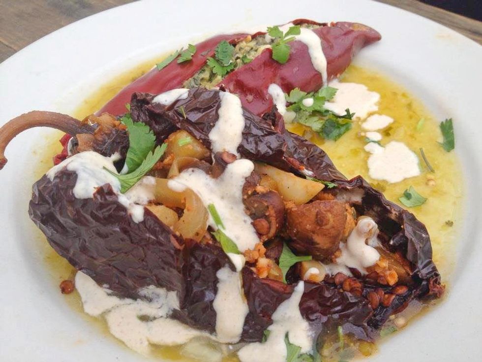 Radical Eats brunch dish stuffed chiles