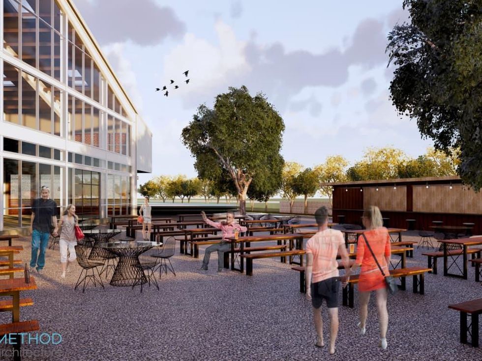 Railway Heights beer garden rendering