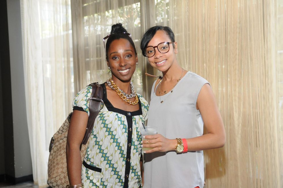 Raiya Young, left, and Jaime Ratliff at the Curry Crawl May 2014