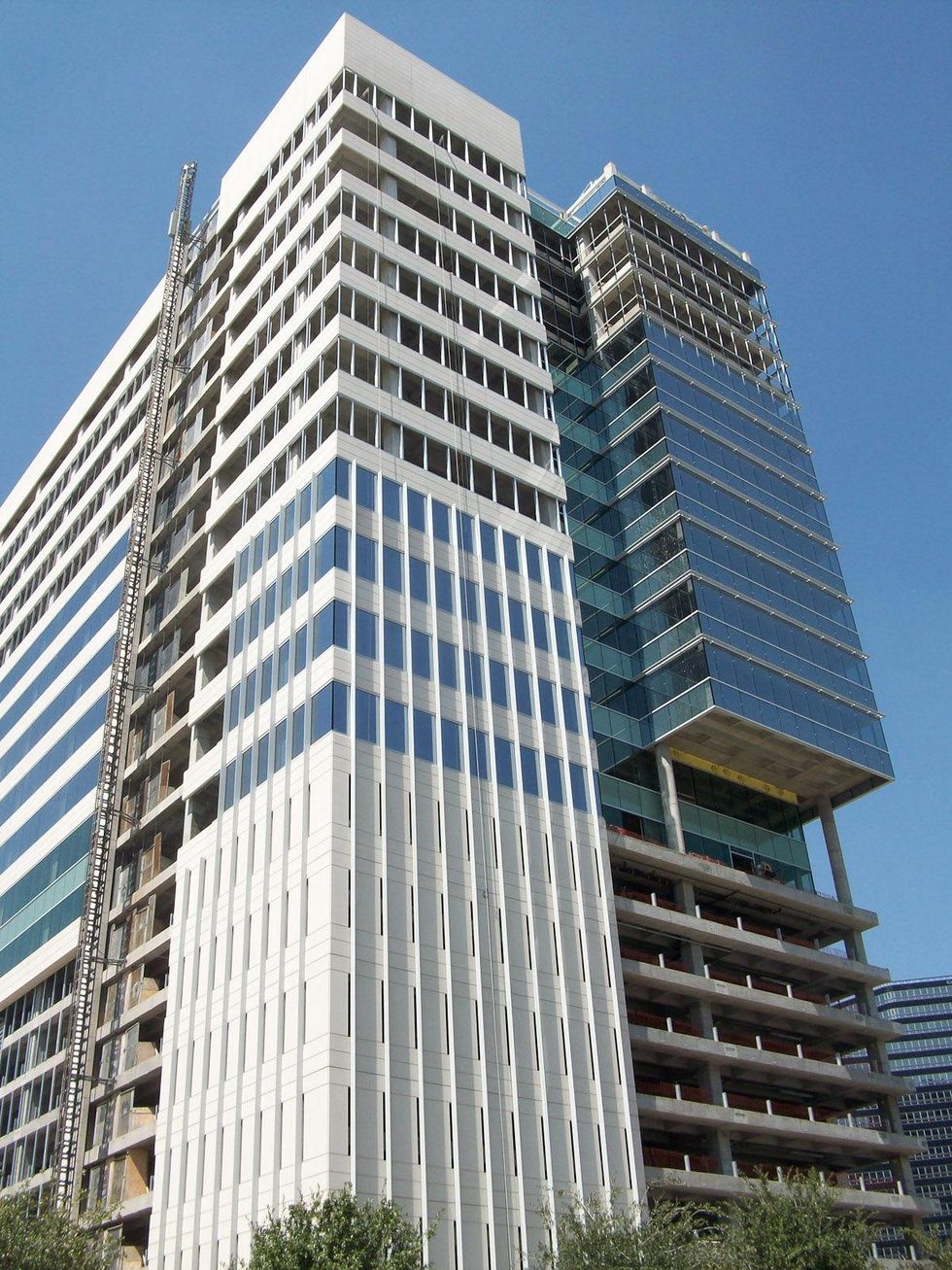 Ralph, BBVA Compass building on Post Oak, September 2012, construction