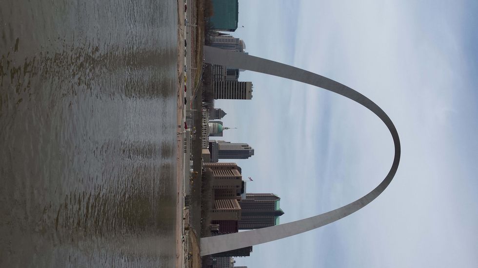 Ralph Bivins Astrodome April 2015 The Gateway Arch, built in 1965, sits on the banks of the Mississippi River in downtown St. Louis.