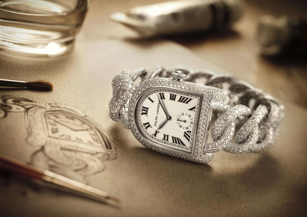 Ralph Lauren Stirrup collection diamond watch