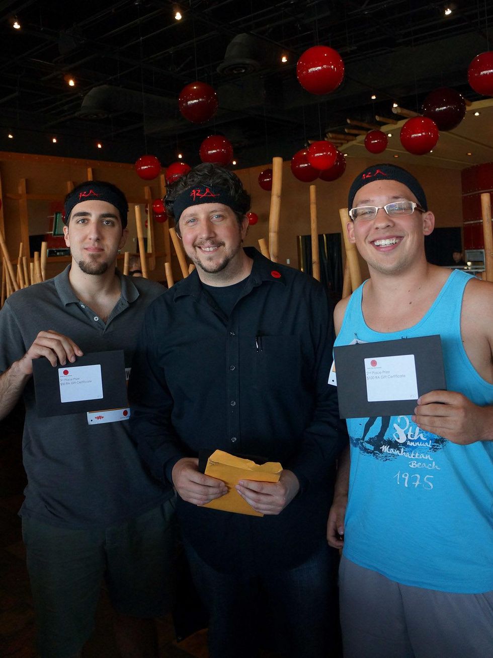 Rami Aboumourad, Gavin Bouey and Trenton Vandewater at RA Sushi Showdown in Houston on April 2013