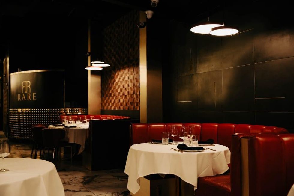Rare steakhouse dining room