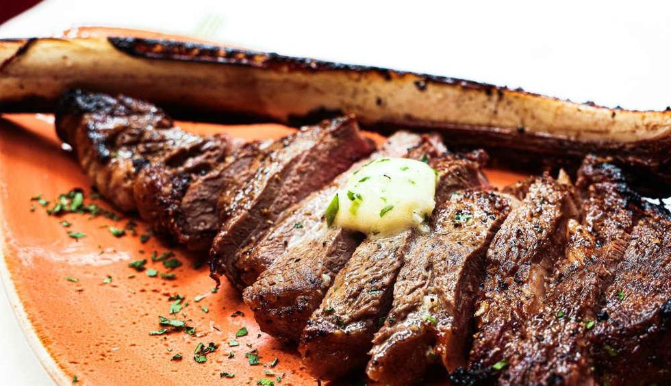 Rare steakhouse tomahawk