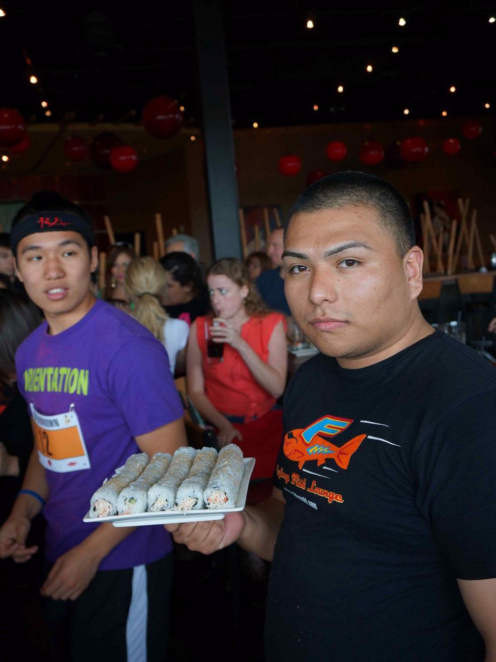 RASushi Sushi Showdown, April 2013, Server with rolls