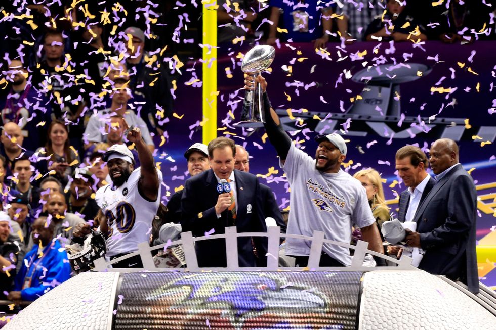 Ray Lewis Jim Nantz Super Bowl