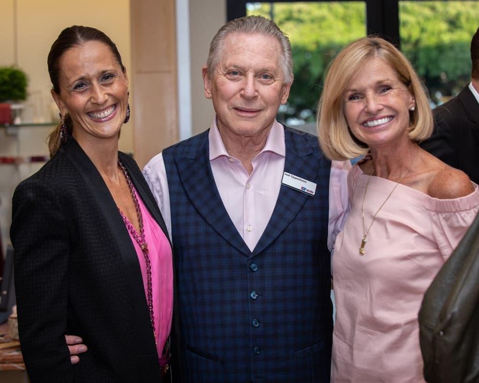 Real Men Wear Pink Tiziana Triolo, Candidate Joel Oppenheim, & Fiona Cunningham