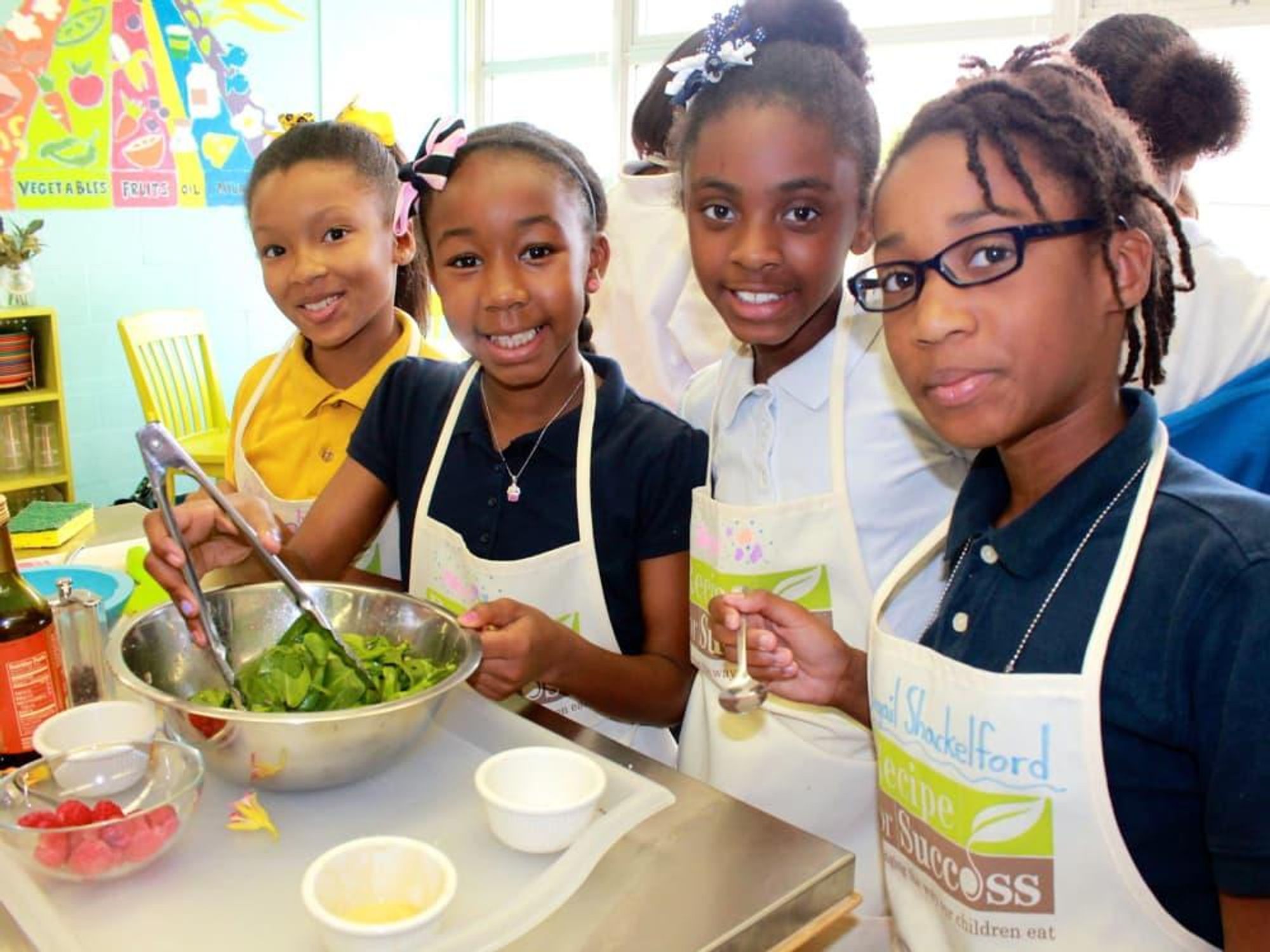 Recipe for Success children cooking from MacGregor Elementary School