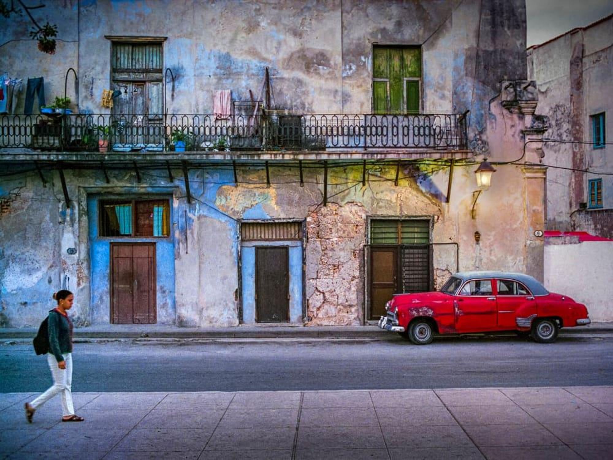 Red Car at Dusk, Cuba 2001
