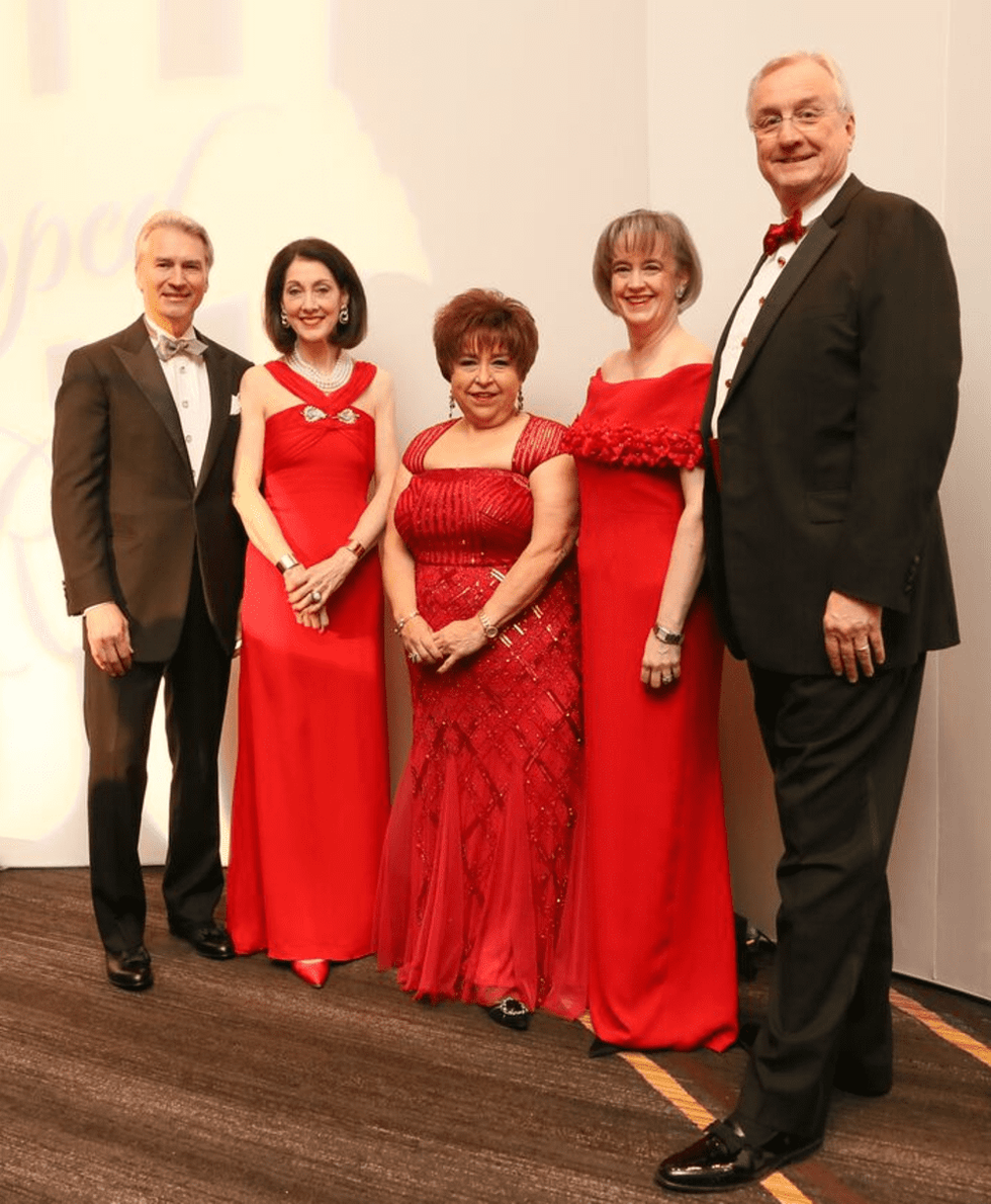 Red Cross Ball, Feb. 2016, Sanford Criner, Susie Criner, Trini Mendenhal, Dorothy Ables, Mickey Ables