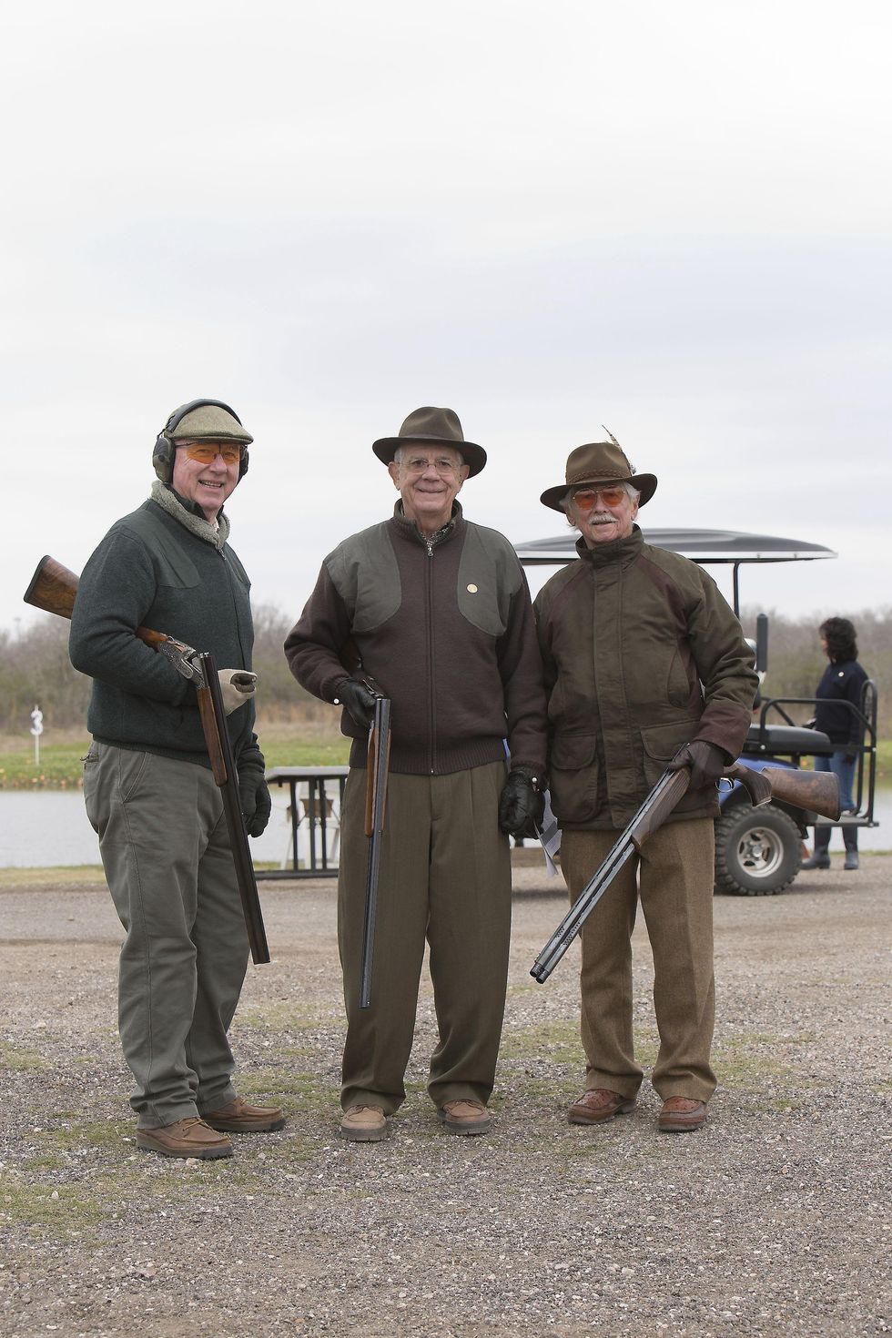 Reed Morian, from left, Phil John and Richard Ruiz at The Fine Art of Shooting March 2015