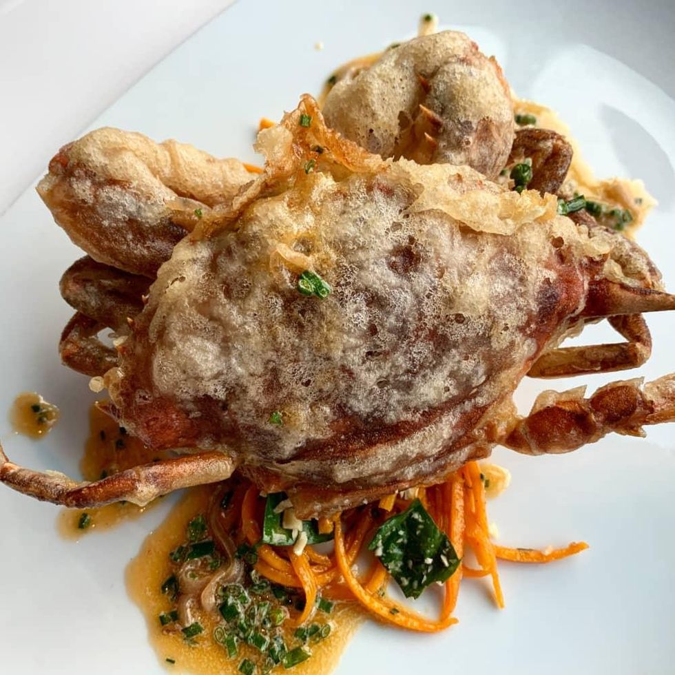 Reef Bryan Caswell tempura soft shell crab