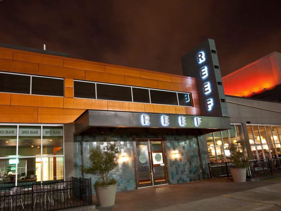 Reef restaurant Houston exterior night