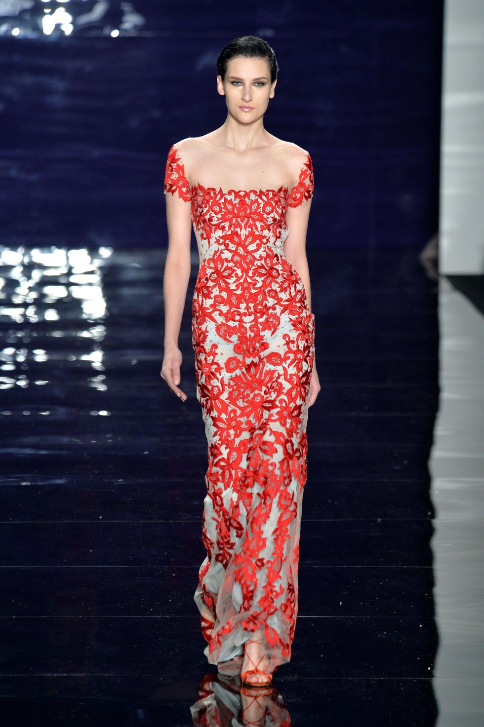 Reem Acra evening gown Fall 2014 collection