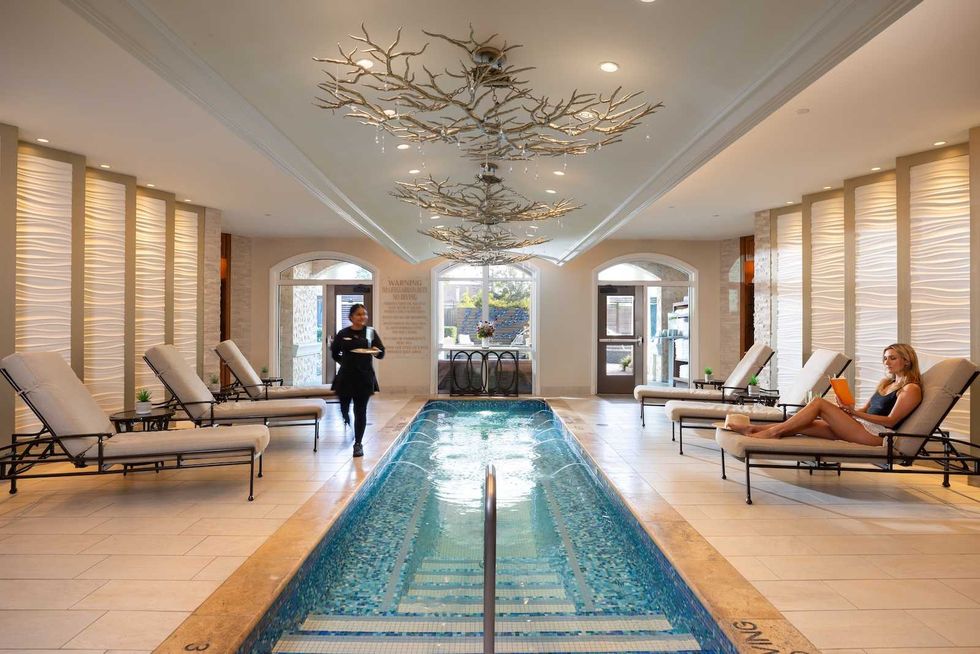Reflection pool at the Trellis Spa