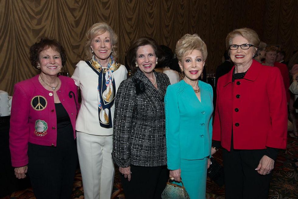 Regina Rogers, from left, Catherine Mosbacher, Carmela Frels, Margaret Alkek Williams and Ginger Blanton at the Center for Houston's Future luncheon March 2015