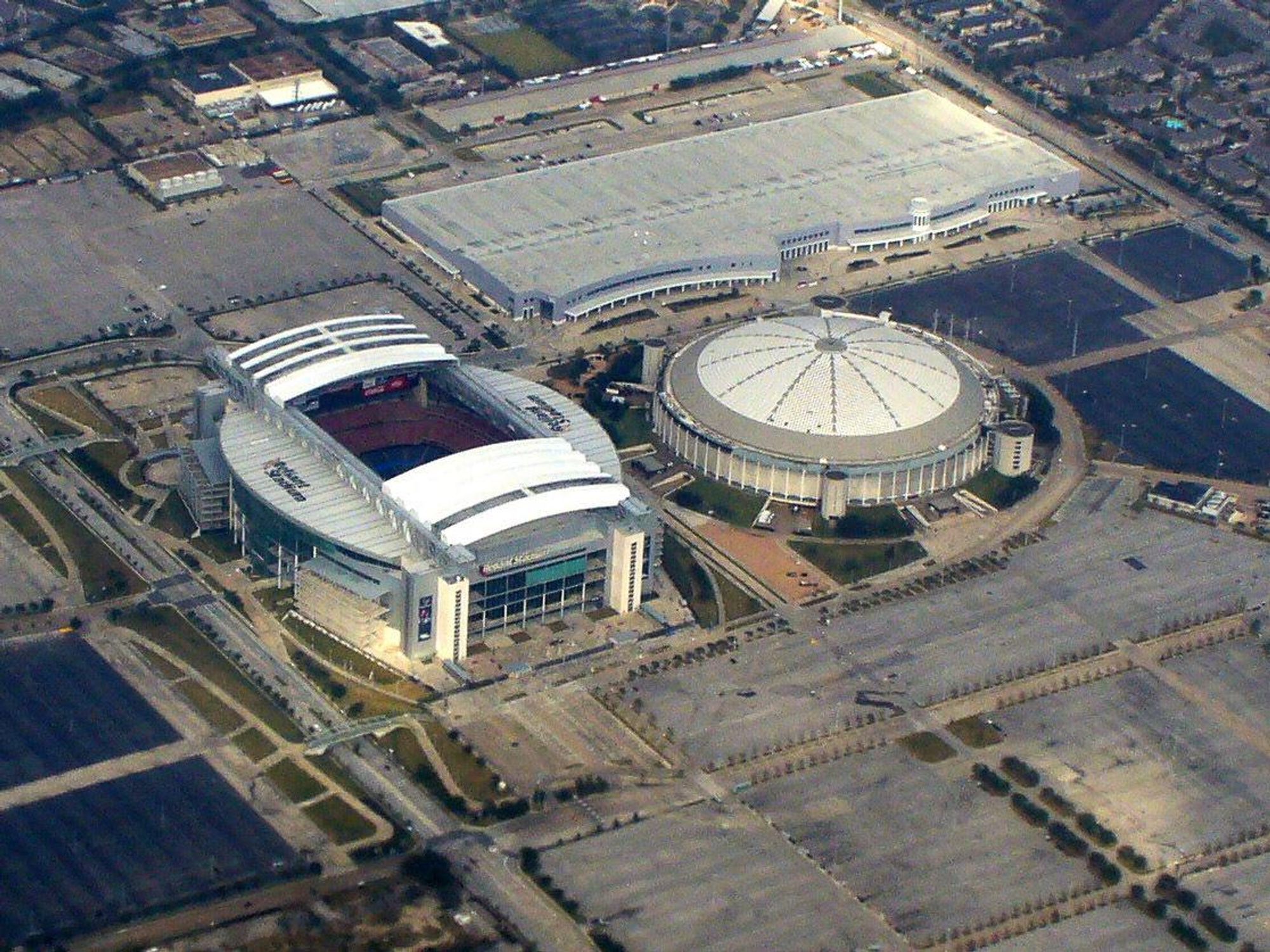Reliant Park, Reliant Stadium, Astrodome, aerial