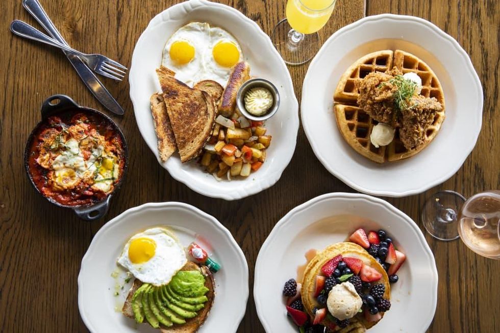 Relish restaurant brunch spread