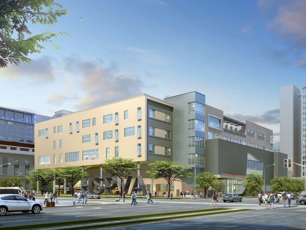 Rendering of new HSPVA building day view